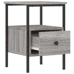 vidaXL Table de chevet sonoma gris 34x36x50 cm bois d'ingénierie