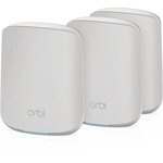 NETGEAR - Systeme WiFi 6 Mesh Orbi RBK353 Dual Band AX1800 - Pack de 3- Jusqua 20 appareils connectés et 300 m² de couverture