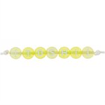 165 perles 5 x 7 mm - lettres rondes - jaune