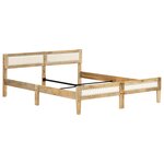 vidaXL Cadre de lit Bois de manguier massif 140 cm