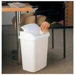 Poubelle à couvercle basculant 25 litres L346xP278xH511 mm Blanc CURVER