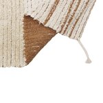 Tapis coton réversible - marron et beige - 170 x 240 cm
