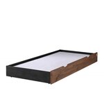 Lit avec table de chevet 'Alex' industriel