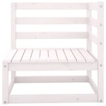 vidaXL Salon de jardin 3 Pièces Blanc Bois de pin massif