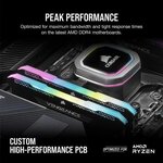 CORSAIR Mémoire PC DDR4 - VENGEANCE RGB PRO SL 32Go (2x16Go) - 3600Mhz - CAS 18 Optimized for AMD Ryzen - Black (CMH32GX4M2Z3600C18)