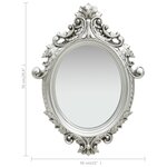 vidaXL Miroir mural style château 56x76 cm Argenté