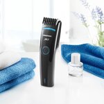 Grundig - tondeuse barbe & cheveux - 21 longueurs de coupe en inox - autonomie 45min - affichage led - noir et bleu