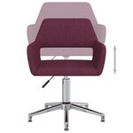 vidaXL Chaises à manger pivotantes lot de 2 violet tissu