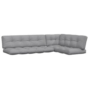 vidaXL Coussins de palette 5 Pièces gris tissu