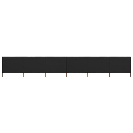 vidaXL Paravent 6 panneaux Tissu 800 x 80 cm Noir
