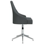 vidaXL Chaise pivotante de salle à manger Gris foncé Tissu