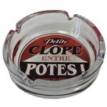 Cendrier en verre - clope entre potes