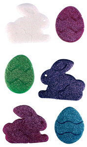 Décoration de fenêtre Oeufs et lapin de Pâques 6 pièces