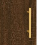 vidaXL Buffet haut Chêne marron 34 5x34x180 cm Bois d'ingénierie