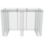 vidaXL Mur en gabion pour poubelle Acier galvanisé 190x100x130 cm