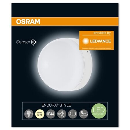 OSRAM Applique extérieure Endura Style Ball Sensor - 12 W - Blanc chaud