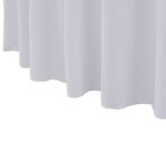 vidaXL Nappes élastiques de table avec jupon 2 Pièces 180x74 cm Blanc