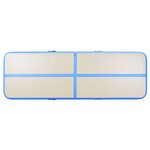 vidaXL Tapis gonflable de gymnastique avec pompe 400x100x10cm PVC Bleu