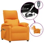 vidaXL Fauteuil électrique de massage Jaune Tissu