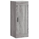 vidaXL Buffet haut Sonoma gris 34 5x34x180 cm Bois d'ingénierie