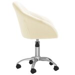 vidaXL Chaises pivotantes à manger lot de 2 crème tissu