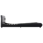 vidaXL Cadre de lit avec LED Noir Similicuir 160 x 200 cm