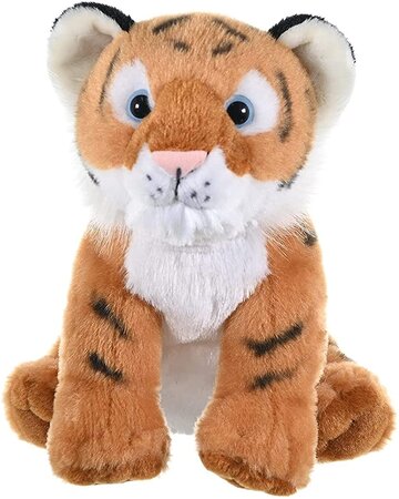 Peluche Tigre De 30 Cm Marron Blanc