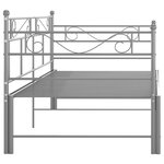 vidaXL Cadre de canapé-lit extensible Gris Métal 90x200 cm