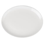 Assiettes creuses ovales en porcelaine blanche 254(l)x197(l)mm athena hotelware - lot de 12 - olympia -  - porcelaine197 254x29mm