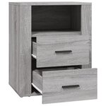 vidaXL Table de chevet Sonoma gris 50x36x60 cm Bois d'ingénierie