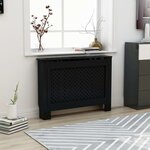 vidaXL Cache-radiateur Noir 112x19x81 cm MDF