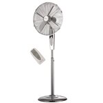 Ventilateur sur pied en métal chromé CR 7314, avec télécommande CAMRY