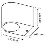 Ranex Lampe murale LED 3 W Gris 5000.332