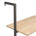 vidaXL Étagère inclinée 5 niveaux Marron clair et noir 64x35x185 cm