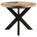 Vidaxl table de salle à manger 240x100x75 cm bois de manguier brut