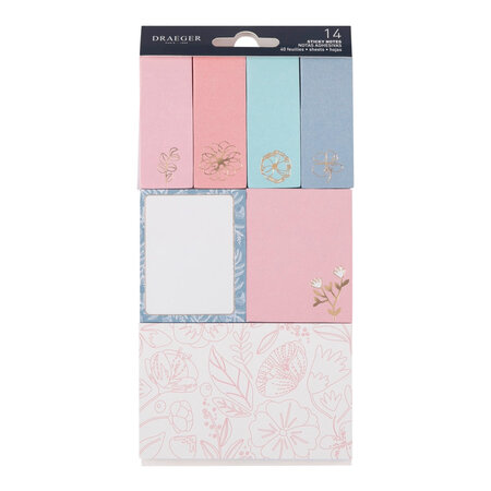12 Blocs De Sticky Notes - Pastel  Fleurs - Draeger paris