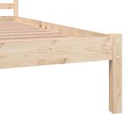 vidaXL Cadre de lit Bois de pin massif 120x190 cm Petit double