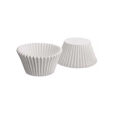 Pack de 50 Barquette patisserie Ronde Diam 7 cm Papier blanc IBILI