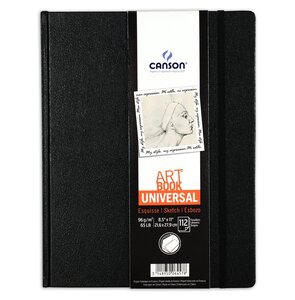 Bloc de croquis Art Book Universal 112 Feuilles 96 g 21,6 x 27,9 cm Noir CANSON