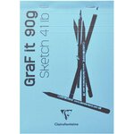 Bloc graf'it bleu turquoise a6 80f uni 90g clairefontaine