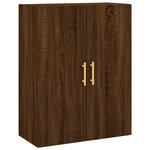 vidaXL Buffet haut Chêne marron 69 5x34x180 cm Bois d'ingénierie