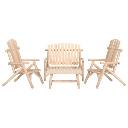 vidaXL Ensemble de salon de jardin 4 Pièces bois massif d'épicéa
