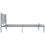 vidaXL Cadre de lit Gris Métal 200x200 cm