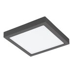 Eglo applique/plafonnier led d'extérieur agrolis-c 22 w carré noir