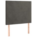 vidaXL Lit à sommier tapissier avec matelas Gris foncé 100x200 cm