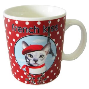Tasse en céramique  chat à paris