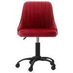 vidaXL Chaises à manger pivotantes lot de 2 rouge bordeaux velours
