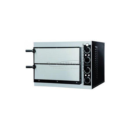 Four à pizza professionnel double 2 pizzas de ø 32 cm - combisteel -  - acier inoxydable 568x500x430mm