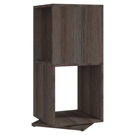 vidaXL Armoire rotative Gris et chêne 34 5x34 5x75 5 cm Aggloméré