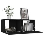 vidaXL Ensemble de meubles TV 7 Pièces Noir Aggloméré